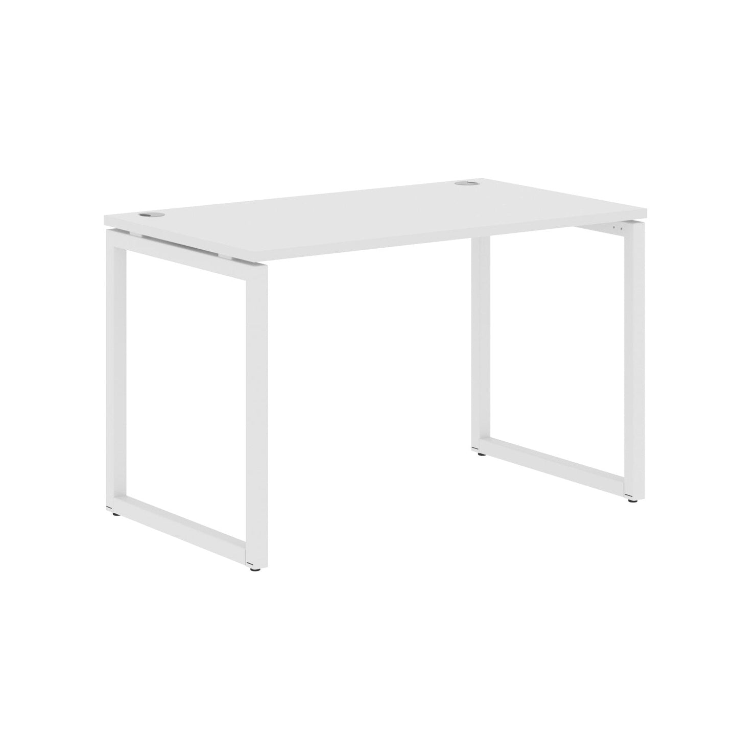 RECTANGULAR SHAPE DESK MADE IN 25MM MFC TOP, E1 LAMINATE CHIPBOARD WITH WOODEN MODESTY PANEL 40X40MM METAL O SHAPE FRAMES by Treejar | Souqify