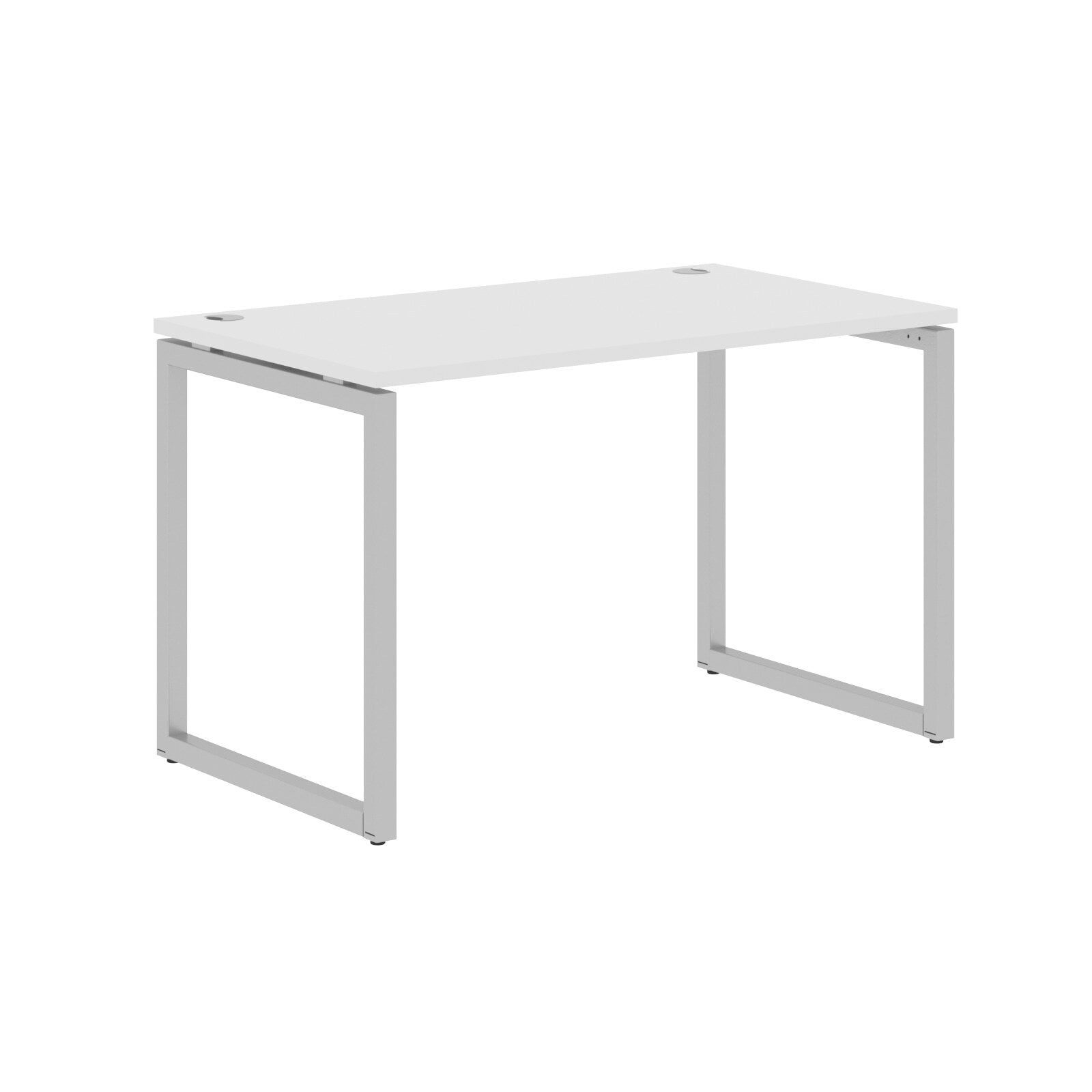 RECTANGULAR SHAPE DESK MADE IN 25MM MFC TOP, E1 LAMINATE CHIPBOARD WITH WOODEN MODESTY PANEL 40X40MM METAL O SHAPE FRAMES by Treejar | Souqify
