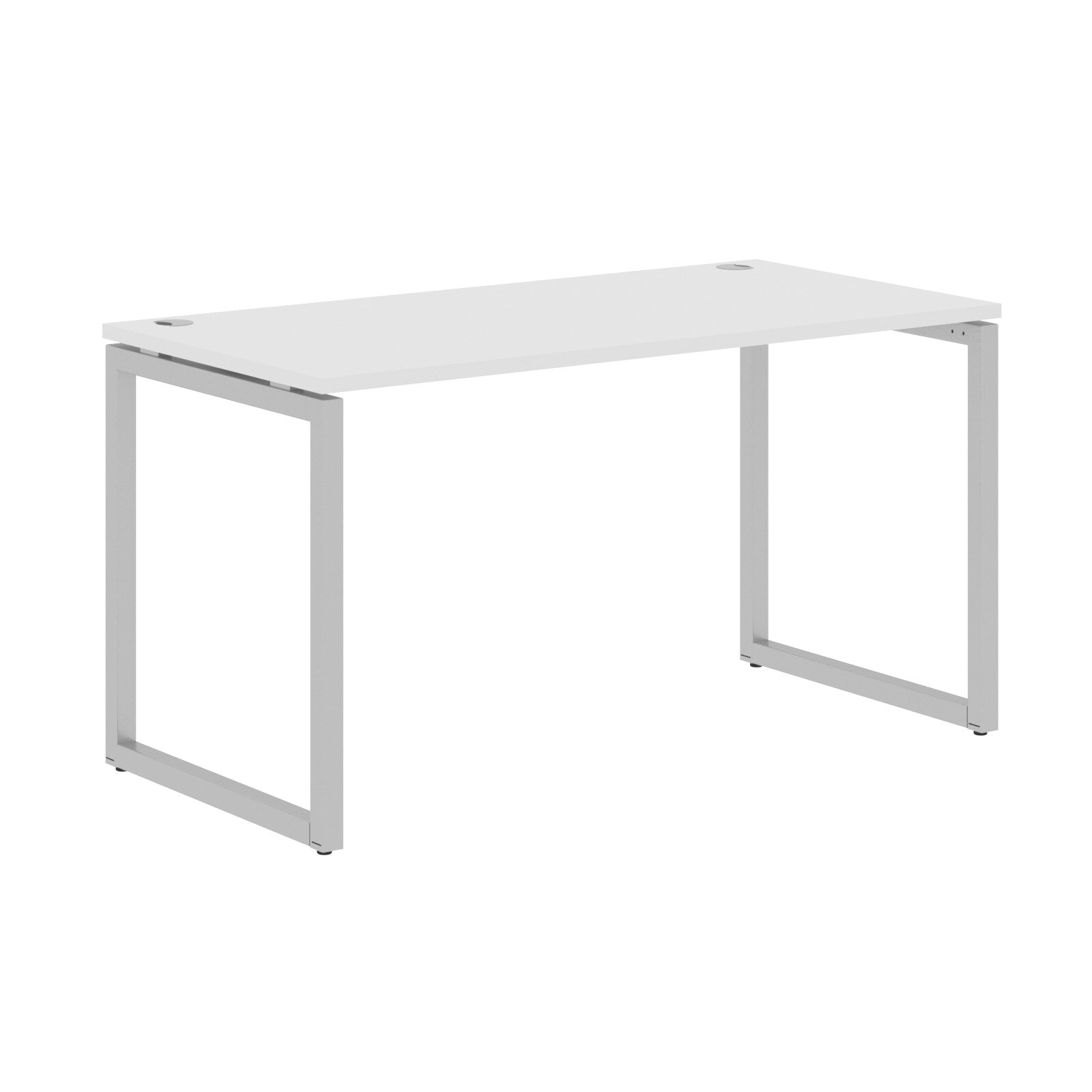 RECTANGULAR SHAPE DESK MADE IN 25MM MFC TOP, E1 LAMINATE CHIPBOARD WITH WOODEN MODESTY PANEL 40X40MM METAL O SHAPE FRAMES by Treejar | Souqify