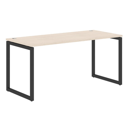 RECTANGULAR SHAPE DESK MADE IN 25MM MFC TOP, E1 LAMINATE CHIPBOARD WITH WOODEN MODESTY PANEL 40X40MM METAL O SHAPE FRAMES by Treejar | Souqify