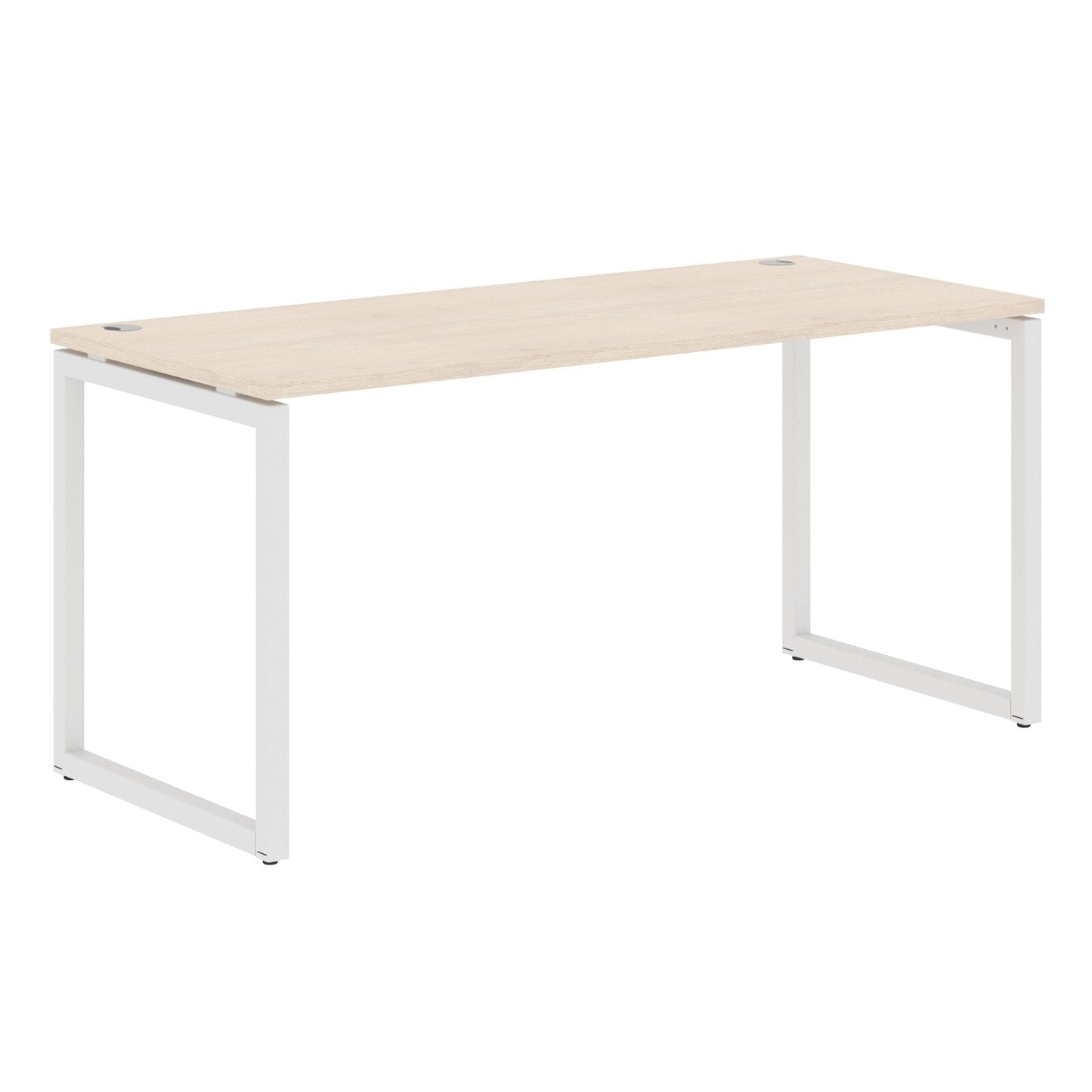 RECTANGULAR SHAPE DESK MADE IN 25MM MFC TOP, E1 LAMINATE CHIPBOARD WITH WOODEN MODESTY PANEL 40X40MM METAL O SHAPE FRAMES by Treejar | Souqify