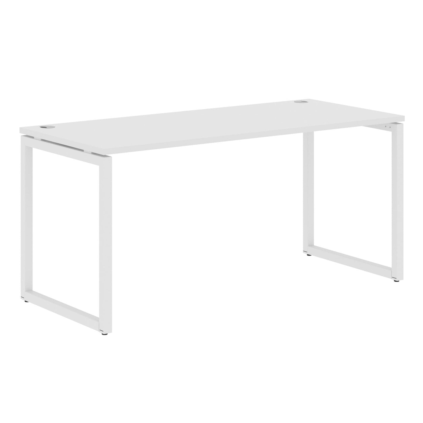 RECTANGULAR SHAPE DESK MADE IN 25MM MFC TOP, E1 LAMINATE CHIPBOARD WITH WOODEN MODESTY PANEL 40X40MM METAL O SHAPE FRAMES by Treejar | Souqify