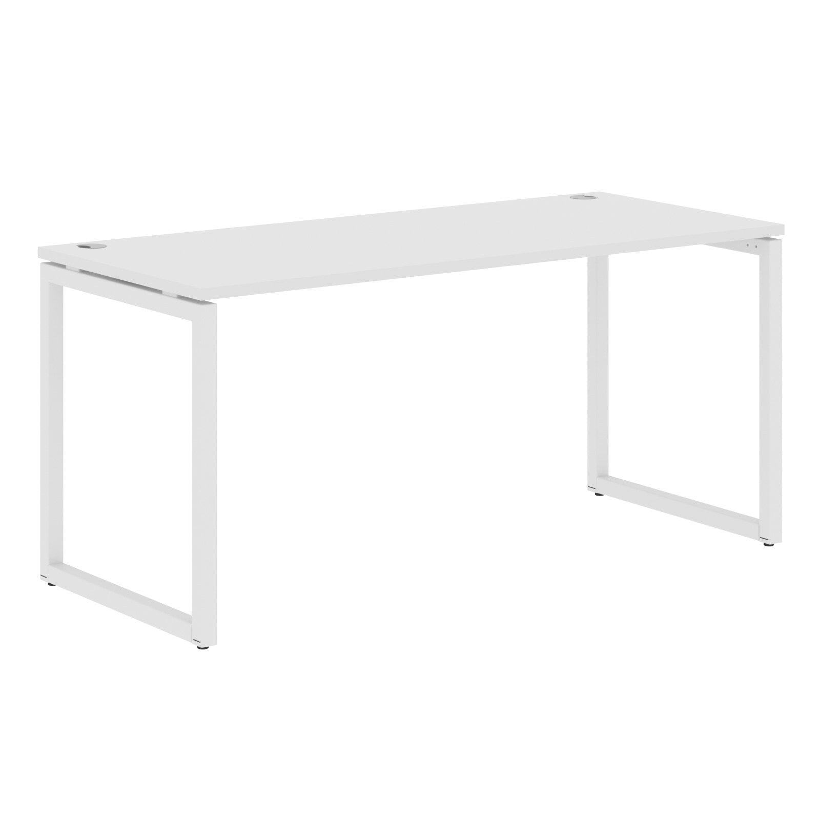 RECTANGULAR SHAPE DESK MADE IN 25MM MFC TOP, E1 LAMINATE CHIPBOARD WITH WOODEN MODESTY PANEL 40X40MM METAL O SHAPE FRAMES by Treejar | Souqify