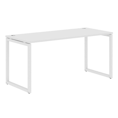 RECTANGULAR SHAPE DESK MADE IN 25MM MFC TOP, E1 LAMINATE CHIPBOARD WITH WOODEN MODESTY PANEL 40X40MM METAL O SHAPE FRAMES by Treejar | Souqify
