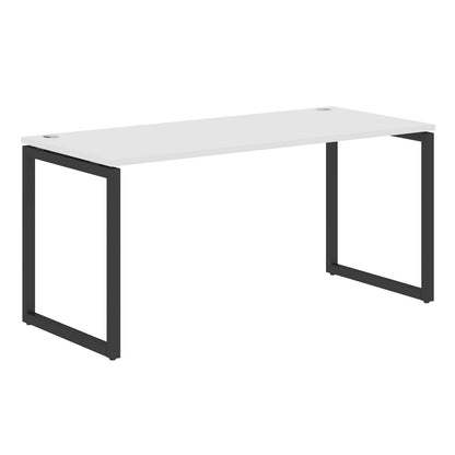 RECTANGULAR SHAPE DESK MADE IN 25MM MFC TOP, E1 LAMINATE CHIPBOARD WITH WOODEN MODESTY PANEL 40X40MM METAL O SHAPE FRAMES by Treejar | Souqify