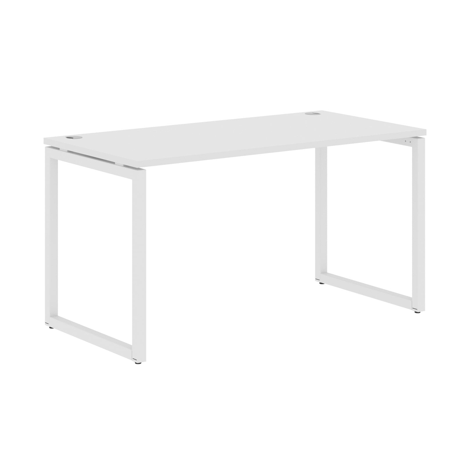 RECTANGULAR SHAPE DESK MADE IN 25MM MFC TOP, E1 LAMINATE CHIPBOARD WITH WOODEN MODESTY PANEL 40X40MM METAL O SHAPE FRAMES by Treejar | Souqify