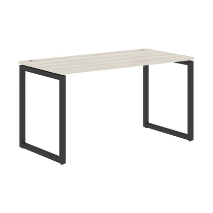 RECTANGULAR SHAPE DESK MADE IN 25MM MFC TOP, E1 LAMINATE CHIPBOARD WITH WOODEN MODESTY PANEL 40X40MM METAL O SHAPE FRAMES by Treejar | Souqify