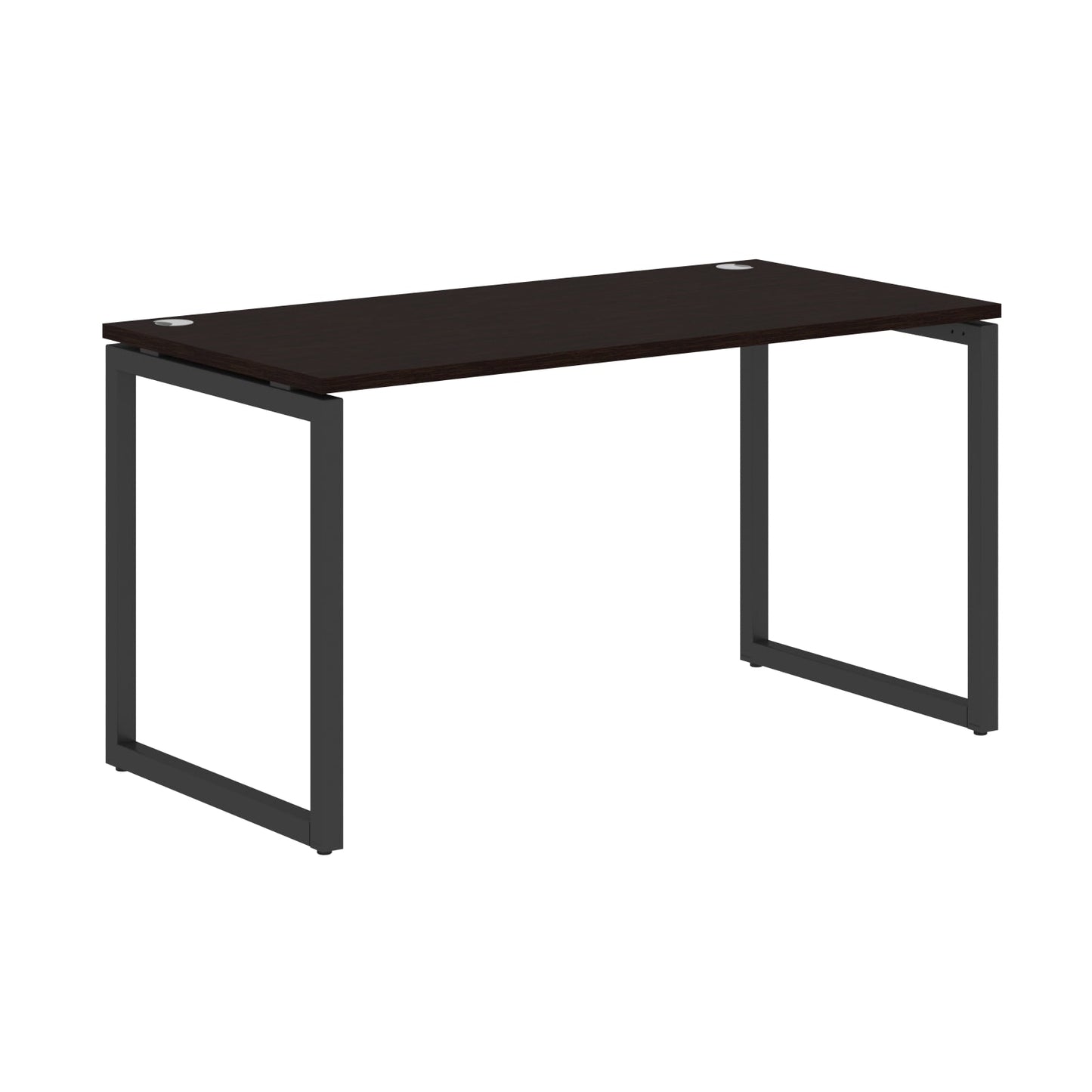 RECTANGULAR SHAPE DESK MADE IN 25MM MFC TOP, E1 LAMINATE CHIPBOARD WITH WOODEN MODESTY PANEL 40X40MM METAL O SHAPE FRAMES by Treejar | Souqify
