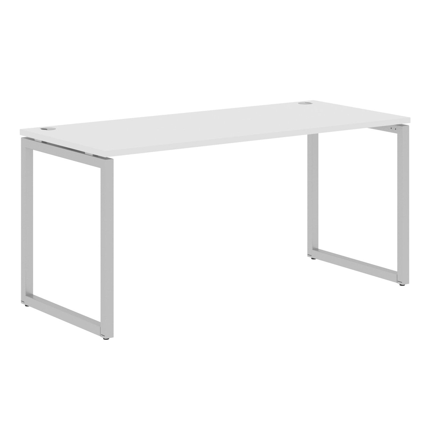 RECTANGULAR SHAPE DESK MADE IN 25MM MFC TOP, E1 LAMINATE CHIPBOARD WITH WOODEN MODESTY PANEL 40X40MM METAL O SHAPE FRAMES by Treejar | Souqify