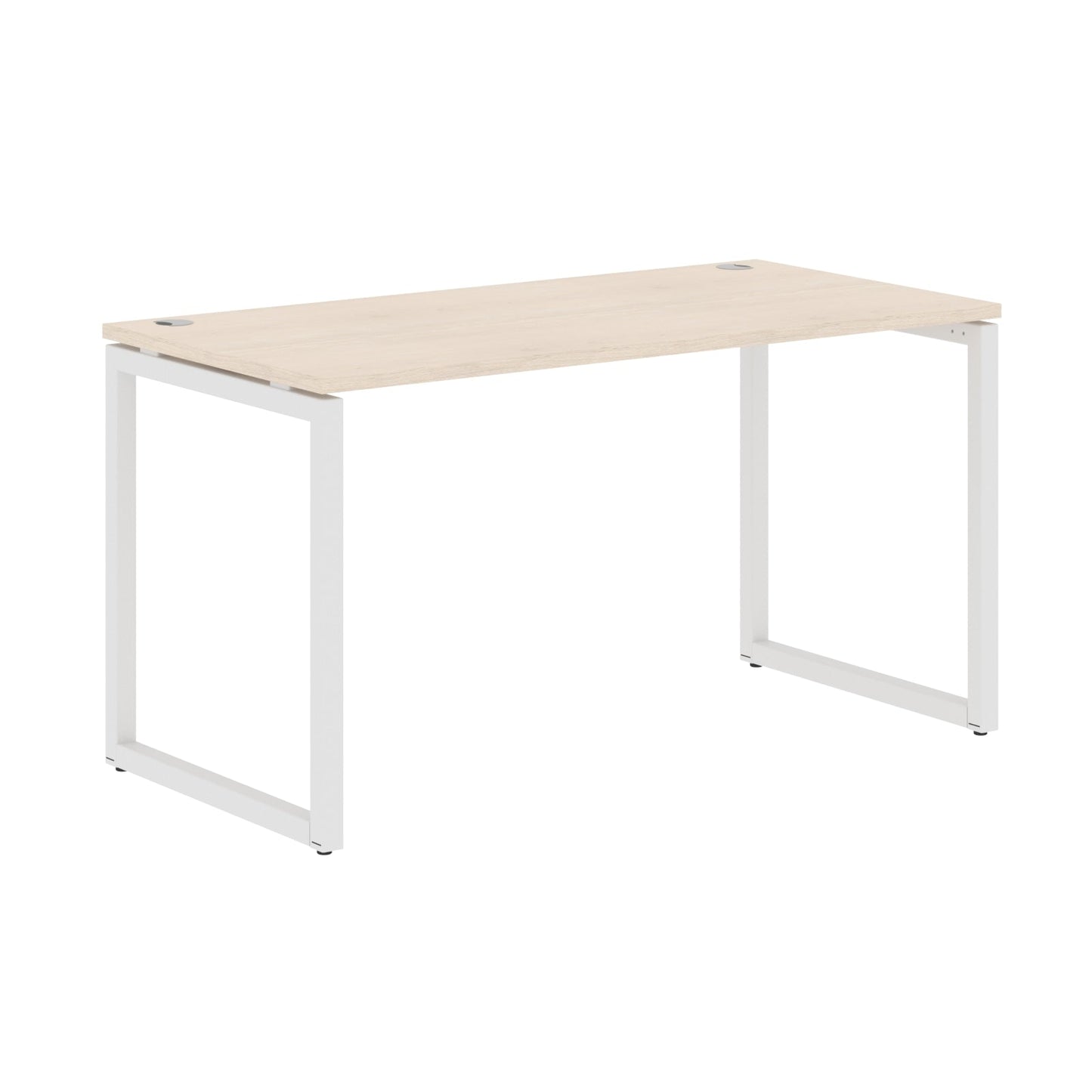 RECTANGULAR SHAPE DESK MADE IN 25MM MFC TOP, E1 LAMINATE CHIPBOARD WITH WOODEN MODESTY PANEL 40X40MM METAL O SHAPE FRAMES by Treejar | Souqify