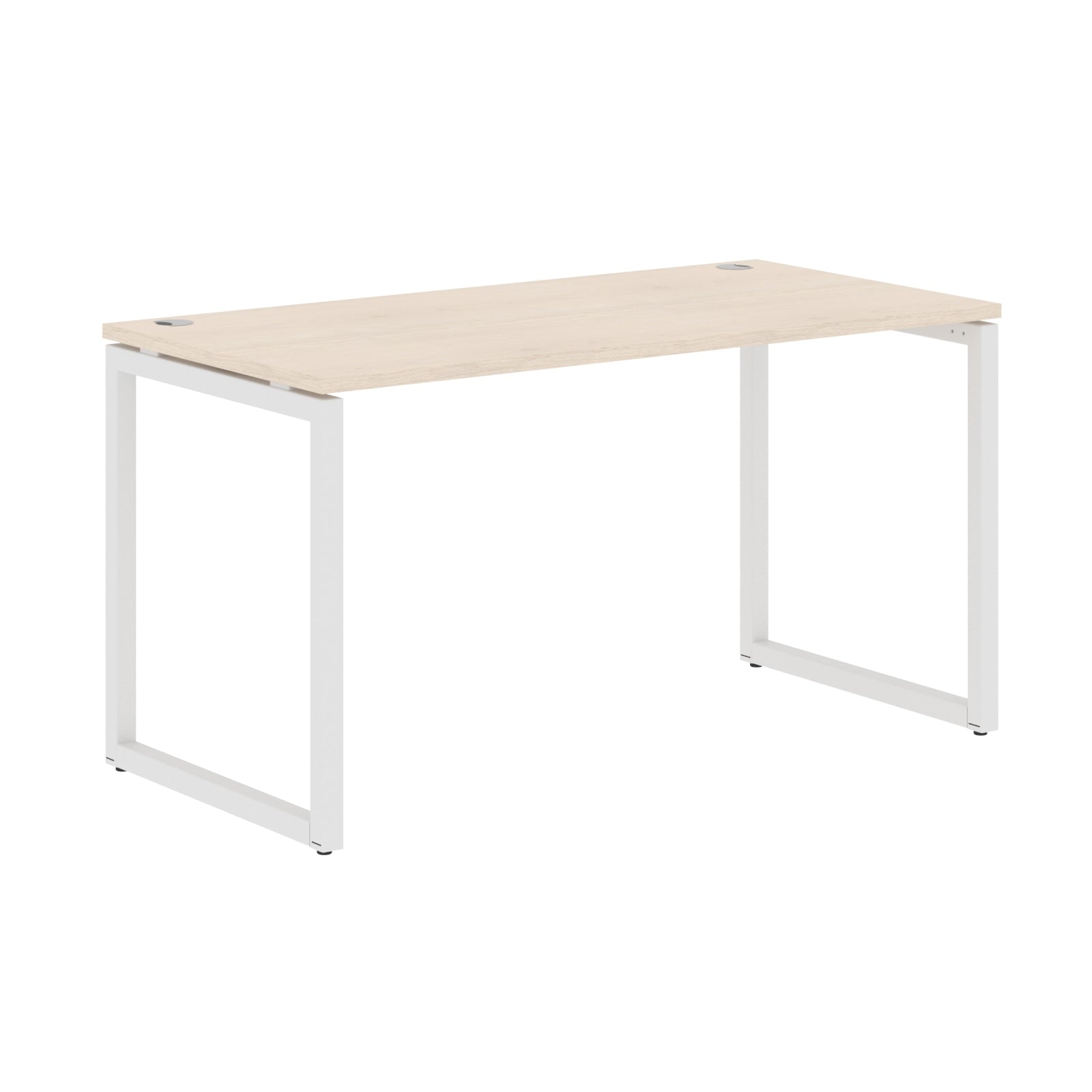 RECTANGULAR SHAPE DESK MADE IN 25MM MFC TOP, E1 LAMINATE CHIPBOARD WITH WOODEN MODESTY PANEL 40X40MM METAL O SHAPE FRAMES by Treejar | Souqify