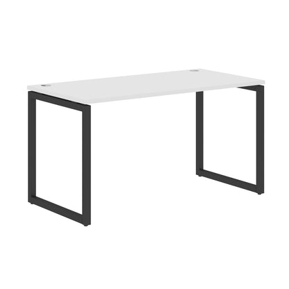 RECTANGULAR SHAPE DESK MADE IN 25MM MFC TOP, E1 LAMINATE CHIPBOARD WITH WOODEN MODESTY PANEL 40X40MM METAL O SHAPE FRAMES by Treejar | Souqify