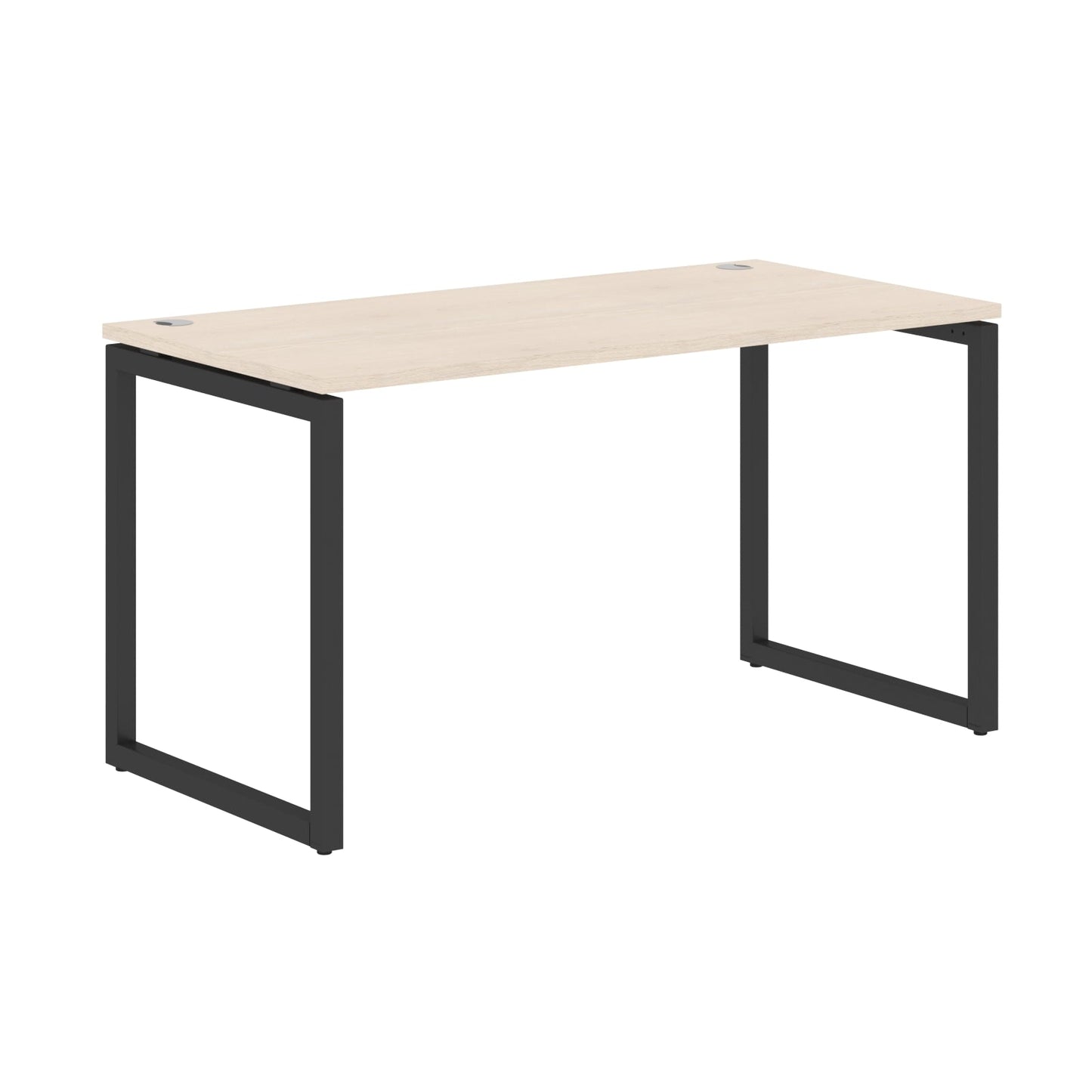 RECTANGULAR SHAPE DESK MADE IN 25MM MFC TOP, E1 LAMINATE CHIPBOARD WITH WOODEN MODESTY PANEL 40X40MM METAL O SHAPE FRAMES by Treejar | Souqify