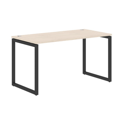 RECTANGULAR SHAPE DESK MADE IN 25MM MFC TOP, E1 LAMINATE CHIPBOARD WITH WOODEN MODESTY PANEL 40X40MM METAL O SHAPE FRAMES by Treejar | Souqify
