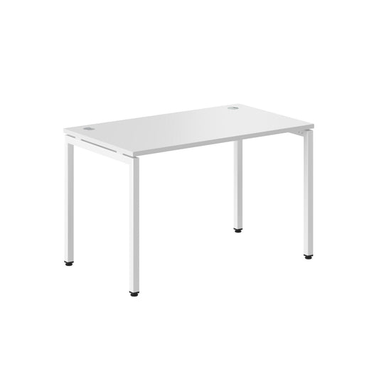 RECTANGULAR SHAPE DESK MADE IN 25MM MFC TOP, E1 LAMINATE CHIPBOARD WITH WOODEN MODESTY PANEL 40X40MM METAL U SHAPE FRAMES by Treejar | Souqify