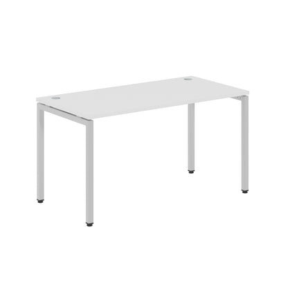 RECTANGULAR SHAPE DESK MADE IN 25MM MFC TOP, E1 LAMINATE CHIPBOARD WITH WOODEN MODESTY PANEL 40X40MM METAL U SHAPE FRAMES by Treejar | Souqify