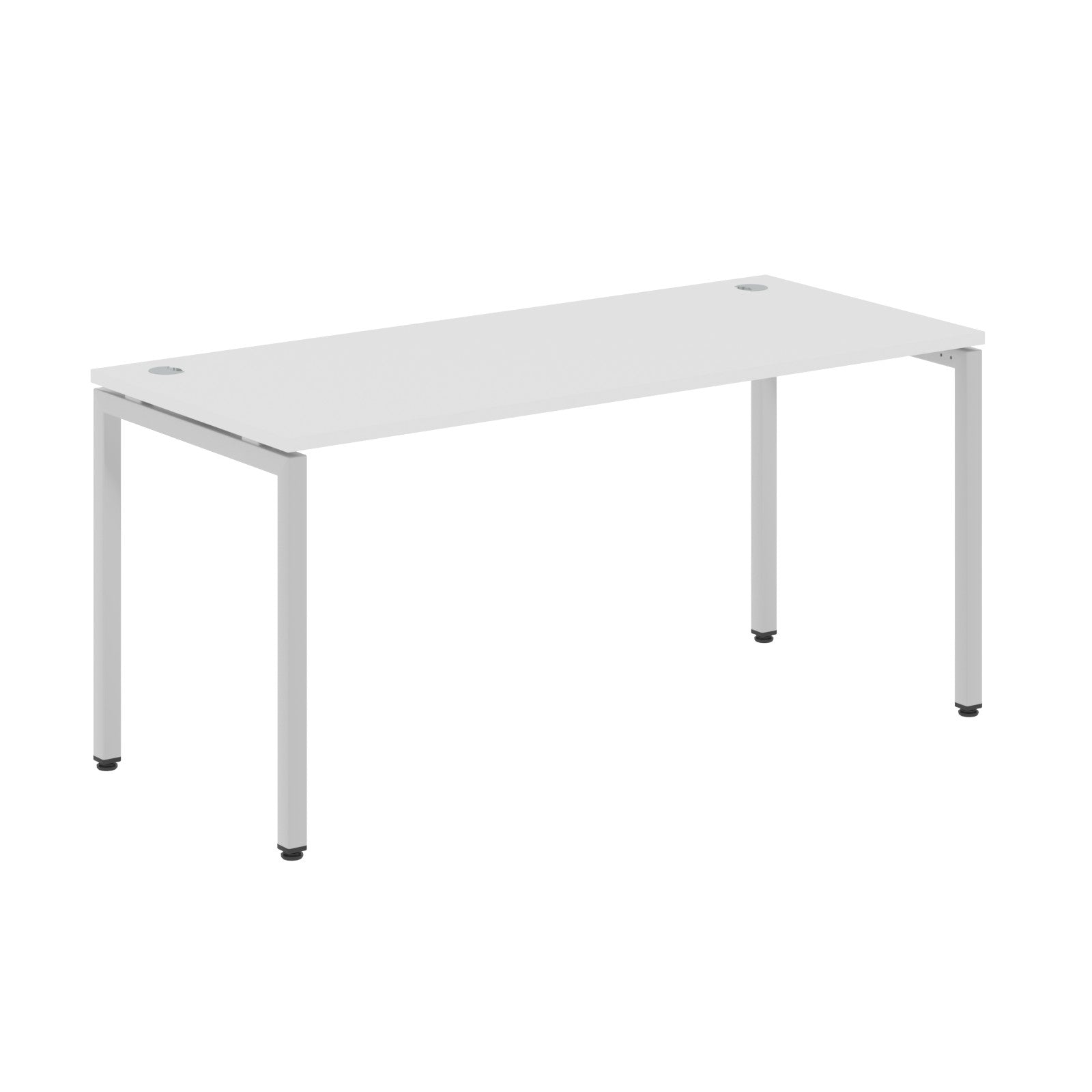 RECTANGULAR SHAPE DESK MADE IN 25MM MFC TOP, E1 LAMINATE CHIPBOARD WITH WOODEN MODESTY PANEL 40X40MM METAL U SHAPE FRAMES by Treejar | Souqify