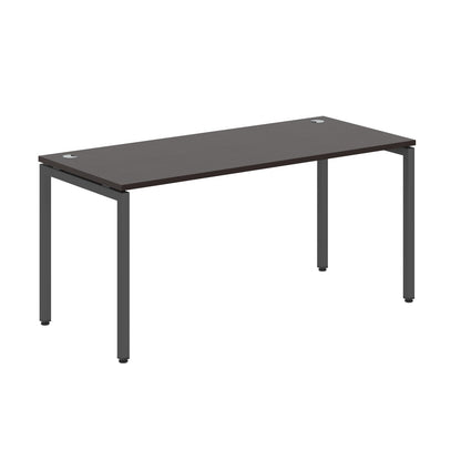 RECTANGULAR SHAPE DESK MADE IN 25MM MFC TOP, E1 LAMINATE CHIPBOARD WITH WOODEN MODESTY PANEL 40X40MM METAL U SHAPE FRAMES by Treejar | Souqify