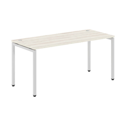 RECTANGULAR SHAPE DESK MADE IN 25MM MFC TOP, E1 LAMINATE CHIPBOARD WITH WOODEN MODESTY PANEL 40X40MM METAL U SHAPE FRAMES by Treejar | Souqify