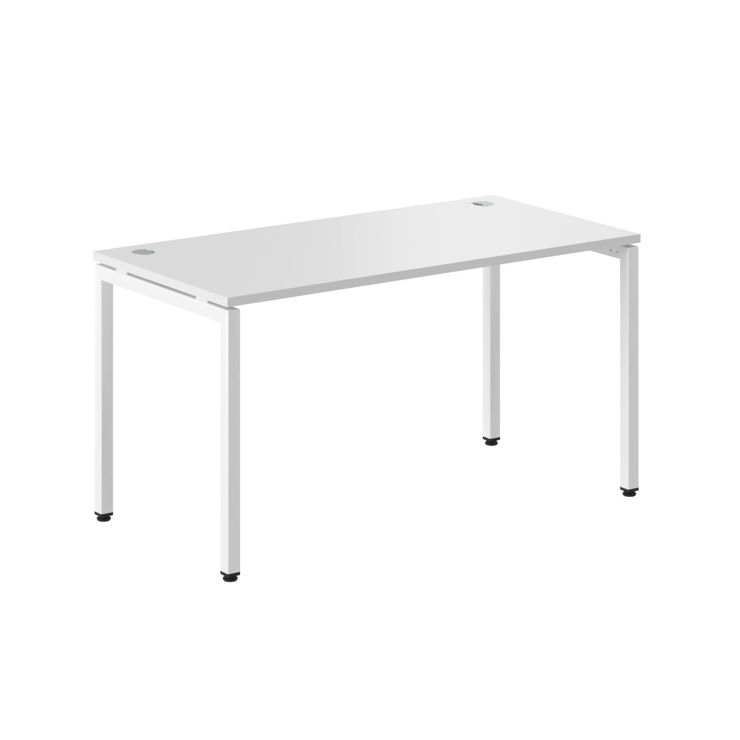 RECTANGULAR SHAPE DESK MADE IN 25MM MFC TOP, E1 LAMINATE CHIPBOARD WITH WOODEN MODESTY PANEL 40X40MM METAL U SHAPE FRAMES by Treejar | Souqify