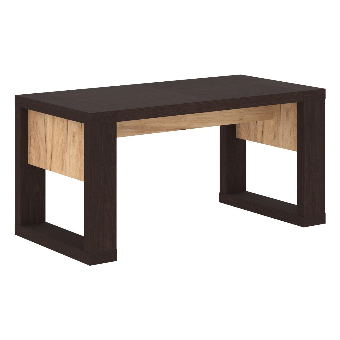 RECTANGULAR SHAPE HIGH EXECUTIVE COFFEE TABLE, MADE IN E1 LAMINATE CHIPBOARD WITH 38MM TOP, WITH WOODEN MODESTY PANEL AND LEGS by Treejar | Souqify