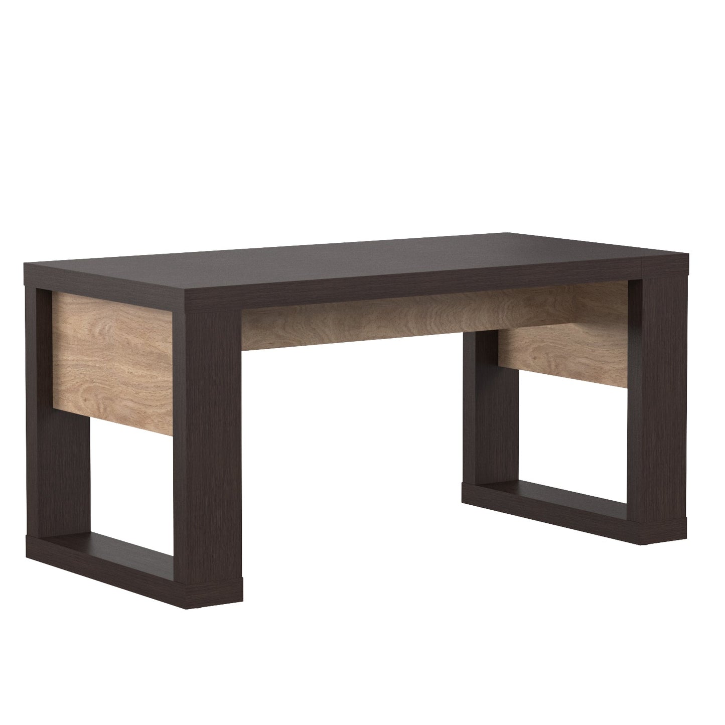 RECTANGULAR SHAPE HIGH EXECUTIVE COFFEE TABLE, MADE IN E1 LAMINATE CHIPBOARD WITH 38MM TOP, WITH WOODEN MODESTY PANEL AND LEGS by Treejar | Souqify