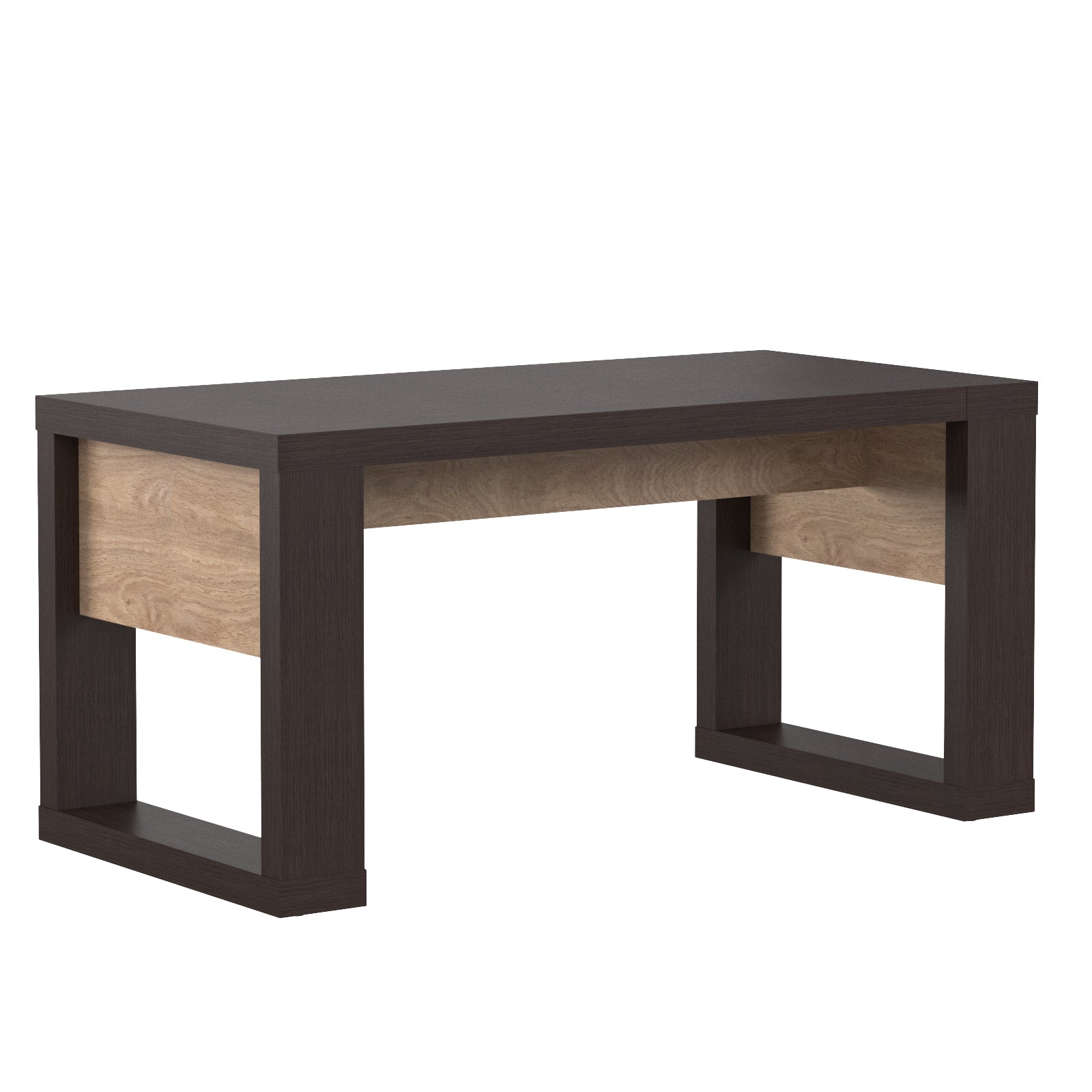 RECTANGULAR SHAPE HIGH EXECUTIVE COFFEE TABLE, MADE IN E1 LAMINATE CHIPBOARD WITH 38MM TOP, WITH WOODEN MODESTY PANEL AND LEGS by Treejar | Souqify