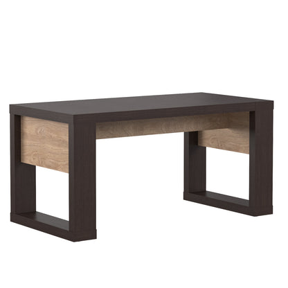 RECTANGULAR SHAPE HIGH EXECUTIVE COFFEE TABLE, MADE IN E1 LAMINATE CHIPBOARD WITH 38MM TOP, WITH WOODEN MODESTY PANEL AND LEGS by Treejar | Souqify