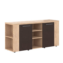 RECTANGULAR SHAPE HIGH EXECUTIVE CREDENZA, MADE IN E1 LAMINATE CHIPBOARD WITH 38MM TOP, WITH DOORS AND OPEN SHELVES by Treejar | Souqify