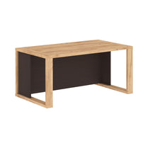 RECTANGULAR SHAPE HIGH EXECUTIVE DESK, MADE IN E1 LAMINATE CHIPBOARD WITH 38MM TOP, WITH FULL WOODEN MODESTY PANEL AND LEGS by Treejar | Souqify