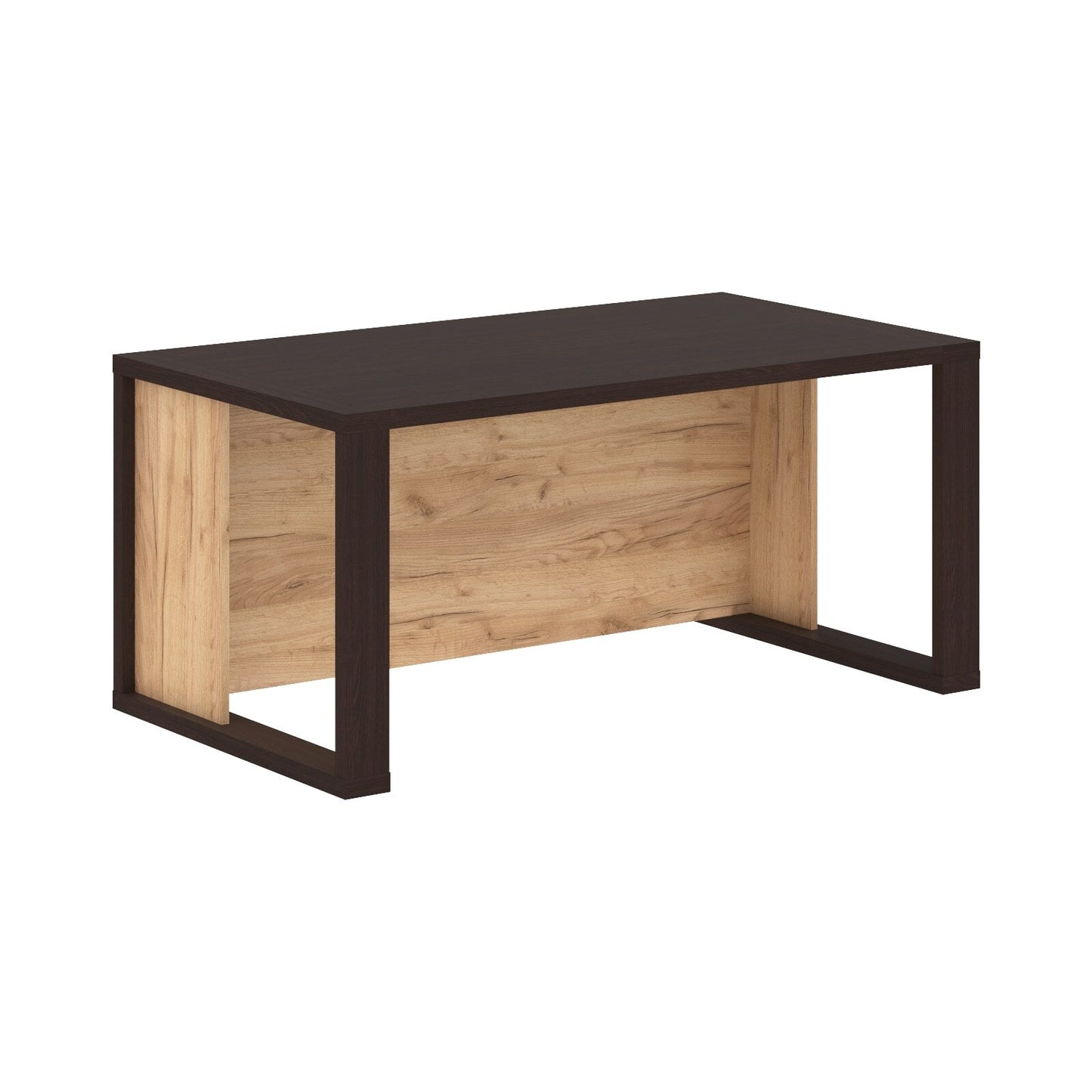 RECTANGULAR SHAPE HIGH EXECUTIVE DESK, MADE IN E1 LAMINATE CHIPBOARD WITH 38MM TOP, WITH FULL WOODEN MODESTY PANEL AND LEGS by Treejar | Souqify