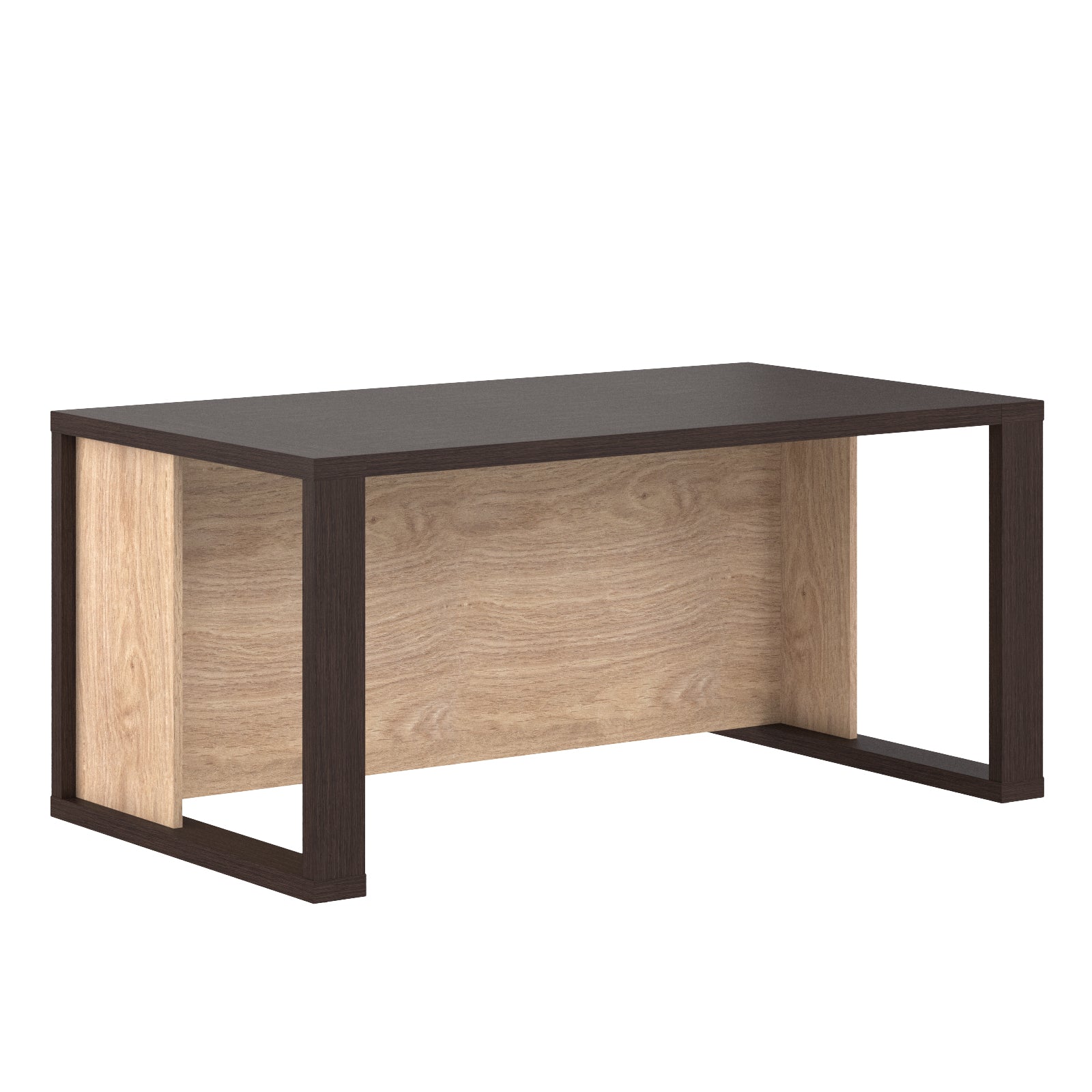 RECTANGULAR SHAPE HIGH EXECUTIVE DESK, MADE IN E1 LAMINATE CHIPBOARD WITH 38MM TOP, WITH FULL WOODEN MODESTY PANEL AND LEGS by Treejar | Souqify