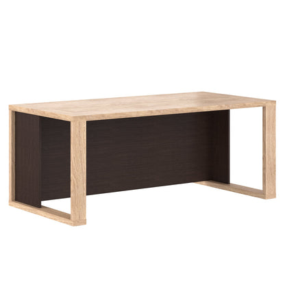 RECTANGULAR SHAPE HIGH EXECUTIVE DESK, MADE IN E1 LAMINATE CHIPBOARD WITH 38MM TOP, WITH FULL WOODEN MODESTY PANEL AND LEGS by Treejar | Souqify