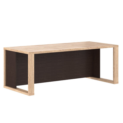 RECTANGULAR SHAPE HIGH EXECUTIVE DESK, MADE IN E1 LAMINATE CHIPBOARD WITH 38MM TOP, WITH FULL WOODEN MODESTY PANEL AND LEGS by Treejar | Souqify