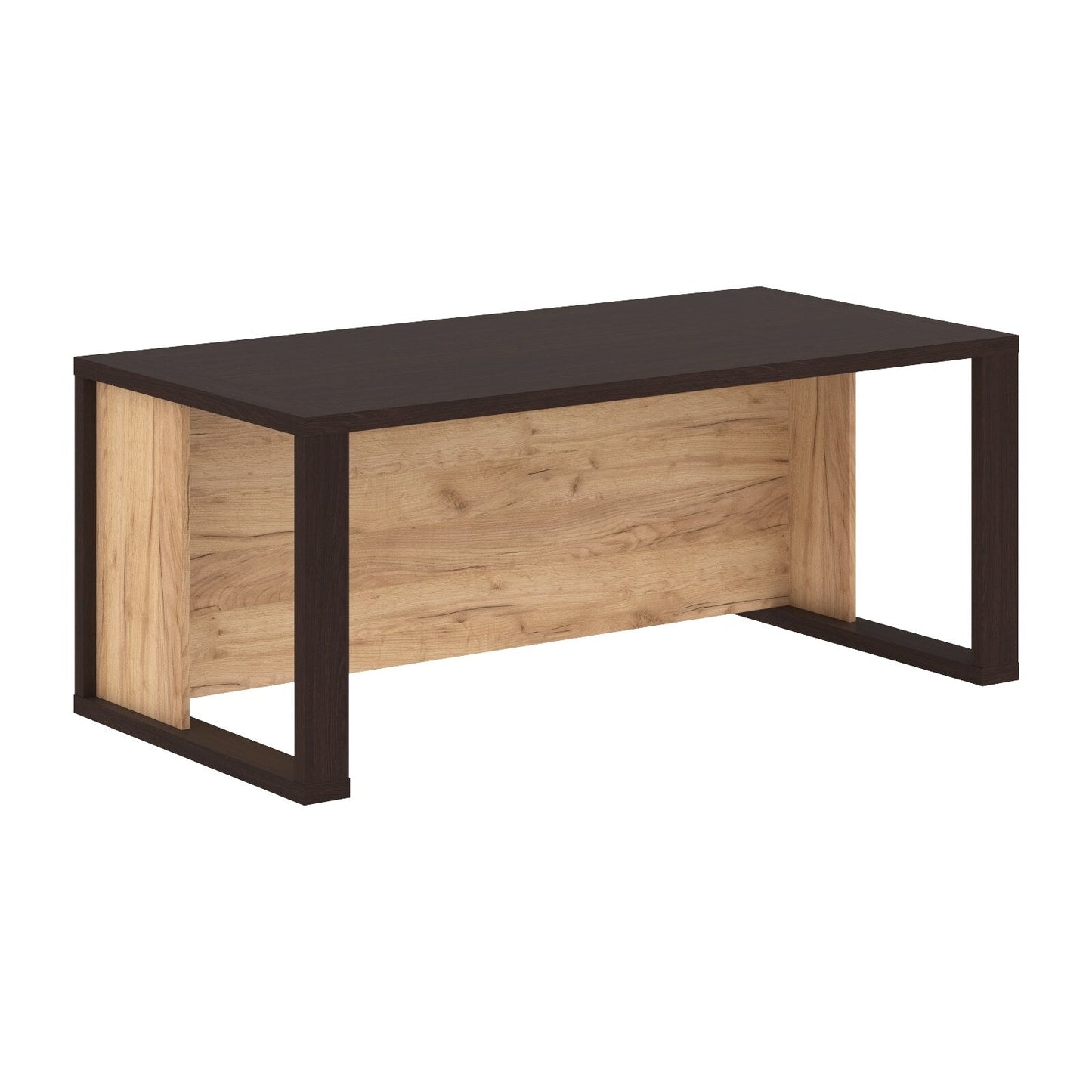 RECTANGULAR SHAPE HIGH EXECUTIVE DESK, MADE IN E1 LAMINATE CHIPBOARD WITH 38MM TOP, WITH FULL WOODEN MODESTY PANEL AND LEGS by Treejar | Souqify