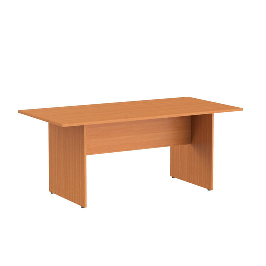 RECTANGULAR SHAPE MEETING DESK, MADE IN E1 LAMINATE CHIPBOPARD,WITH WOODEN MODESTY PANEL AND LEGS by Treejar | Souqify