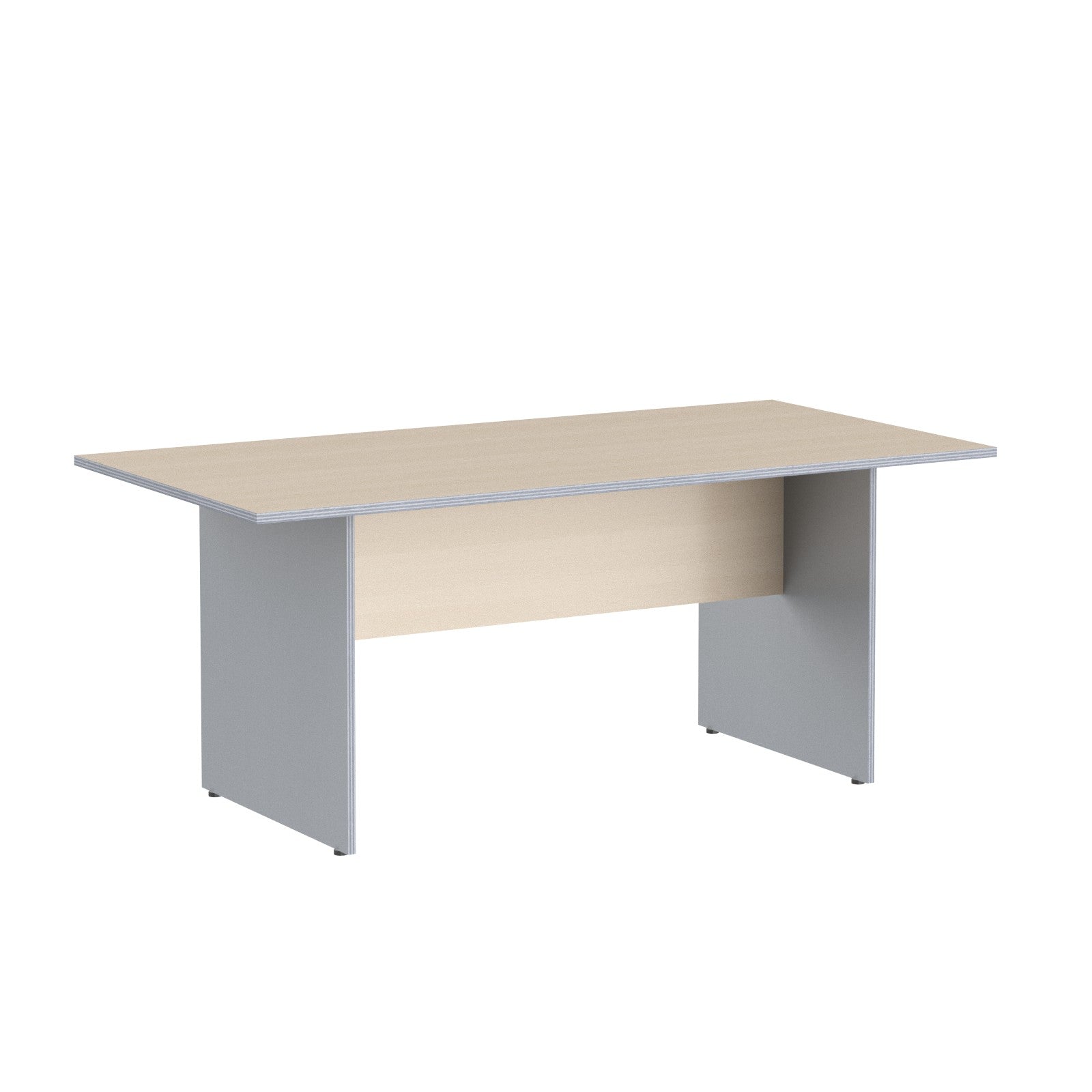 RECTANGULAR SHAPE MEETING DESK, MADE IN E1 LAMINATE CHIPBOPARD,WITH WOODEN MODESTY PANEL AND LEGS by Treejar | Souqify