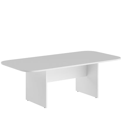 RECTANGULAR SHAPE WITH CURVE CORNERS MEETING DESK, MADE IN E1 LAMINATE CHIPBOPARD, WITH WOODEN MODESTY PANEL AND LEGS by Treejar | Souqify