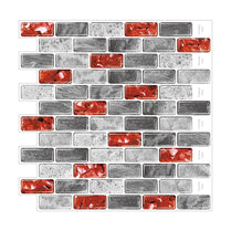 Red Ice Crack Strip Vinyl Tile T80003 by Vivid Tiles | Souqify