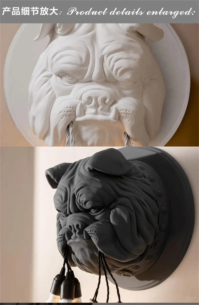 Resin Animal Dog Wall Lamp Living Room Decoration Corridor strange Home Decor Lighting Designer Ktv Bulldog Wall Lights for Home by Zhongsan | Souqify