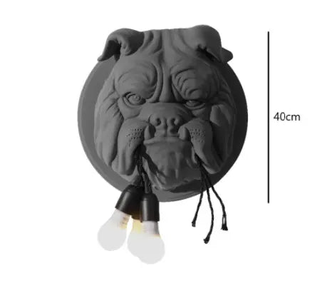 Resin Animal Dog Wall Lamp Living Room Decoration Corridor strange Home Decor Lighting Designer Ktv Bulldog Wall Lights for Home by Zhongsan | Souqify