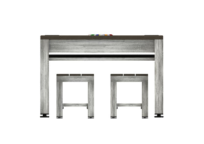 Riley 7’ Neptune Outdoor Pool Table with Benches & Table Top – Grey/Brown 220 x 121 x 82cm by Admiral World Sports - RILEY | Souqify
