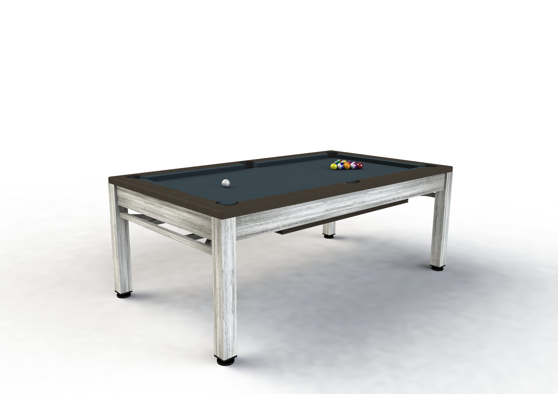 Riley 7’ Neptune Outdoor Pool Table with Benches & Table Top – Grey/Brown 220 x 121 x 82cm by Admiral World Sports - RILEY | Souqify