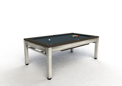 Riley 7’ Neptune Outdoor Pool Table with Benches & Table Top – Grey/Brown 220 x 121 x 82cm by Admiral World Sports - RILEY | Souqify