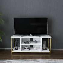 Rinaldo TV Unit - Gold-White by DECOROTIKA | Souqify