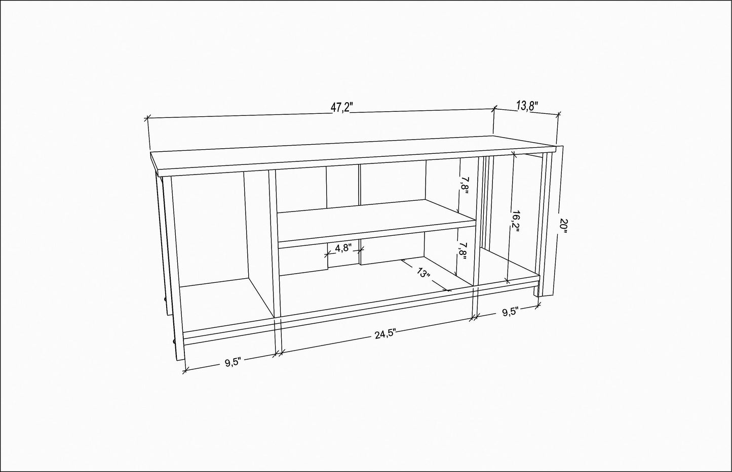 Rinaldo TV Unit - Gold-White by DECOROTIKA | Souqify