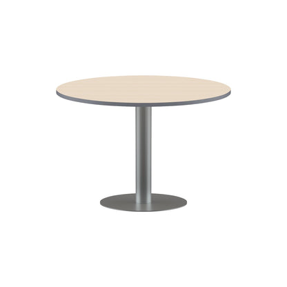 ROUND SHAPE MEETING TABLE, MADE IN E1 LAMINATE CHIPBOPARD, WITH METAL LEG by Treejar | Souqify