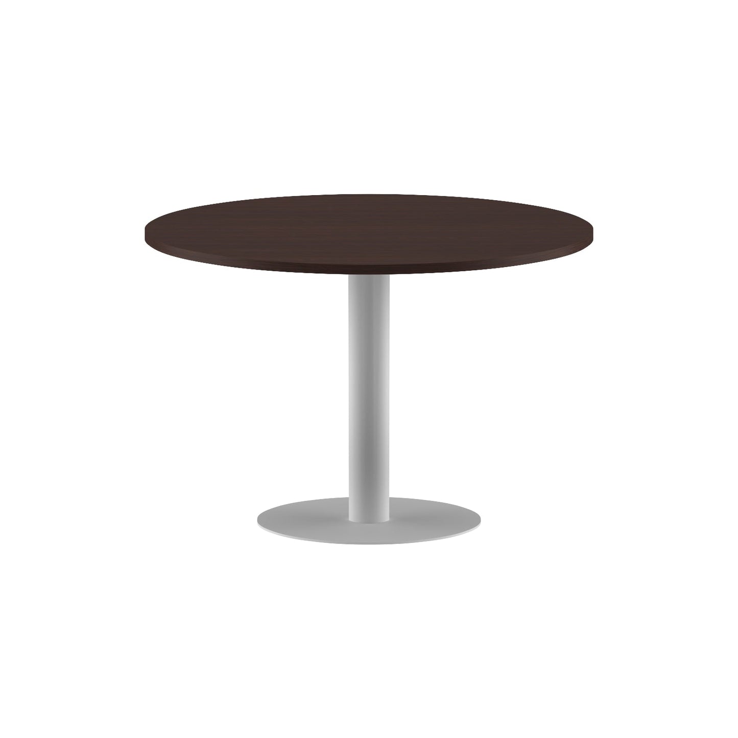 ROUND SHAPE MEETING TABLE, MADE IN E1 LAMINATE CHIPBOPARD, WITH METAL LEG by Treejar | Souqify