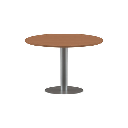 ROUND SHAPE MEETING TABLE, MADE IN E1 LAMINATE CHIPBOPARD, WITH METAL LEG by Treejar | Souqify