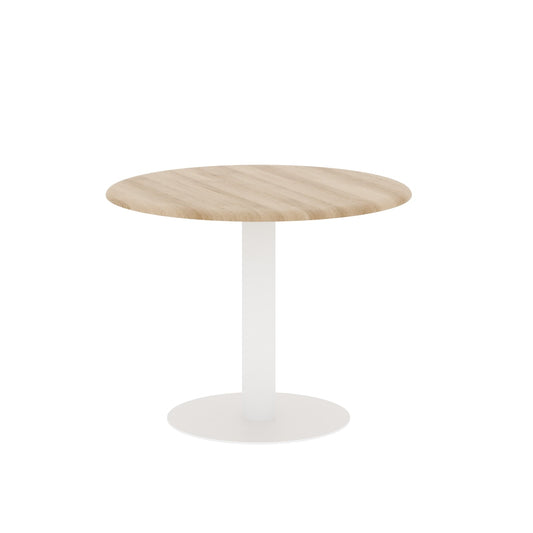 ROUND SHAPE MEETING TABLE, MADE IN E1 LAMINATE CHIPBOPARD, WITH METAL LEG by Treejar | Souqify